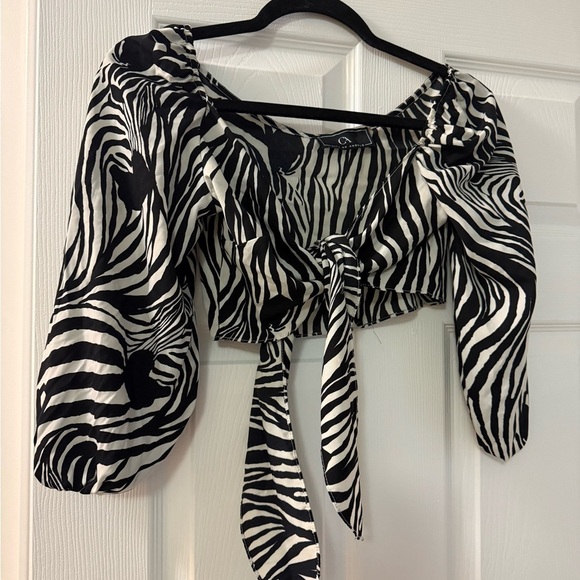 Stylish Zebra Print Women's Blouse - Picture 1 of 2